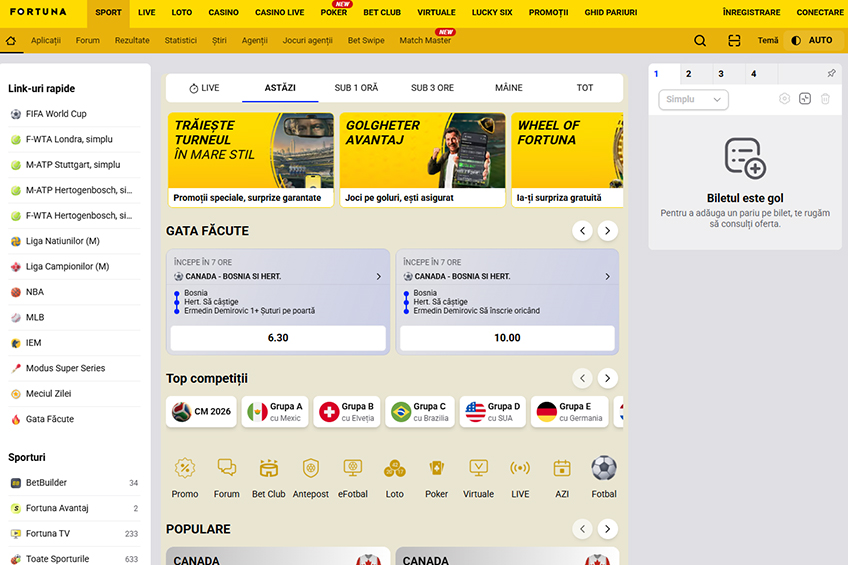 Casă de pariuri online Fortuna