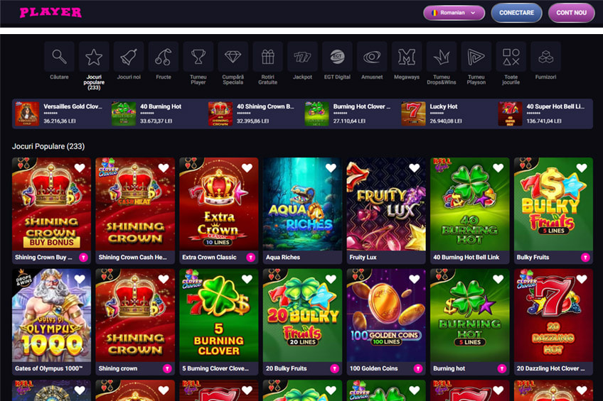 Cazinou online Player