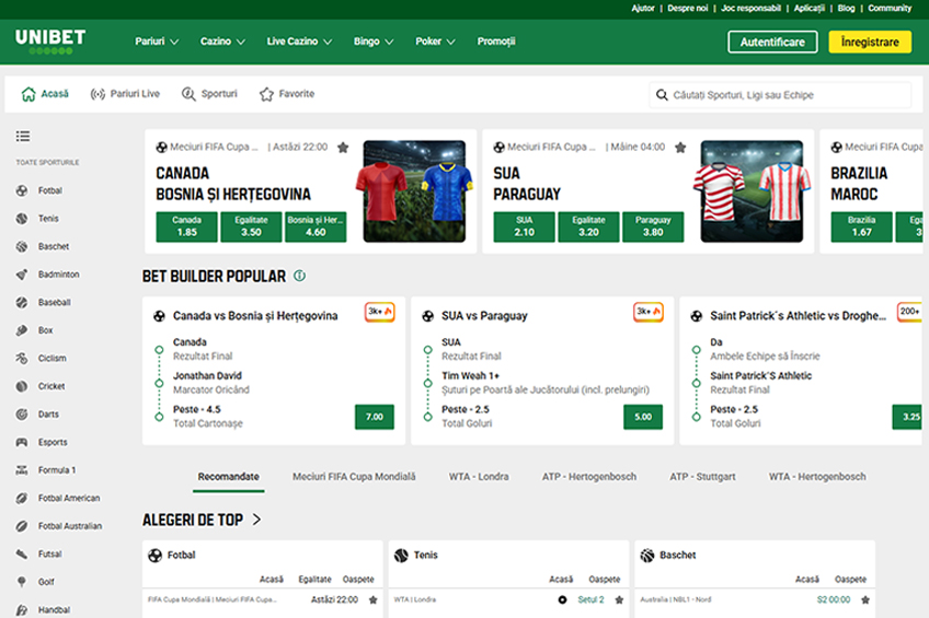 Casă de pariuri online Unibet